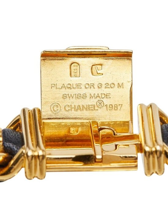 Chanel Premiere L Watch Black Gold Plated Leather Onyx main image 4